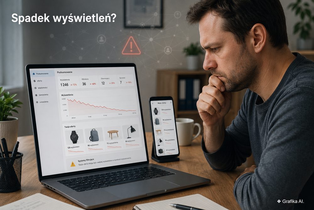 Marketplace traci wyświetlenia bez ostrzeżenia: czy algorytm antyspamowy traktuje aktywnych sprzedawców jak boty